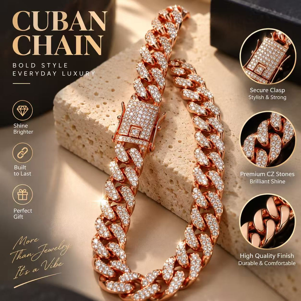 Cuban Link Chain Necklace for Men - Bold & Elegant Design - Perfect for Everyday Wear