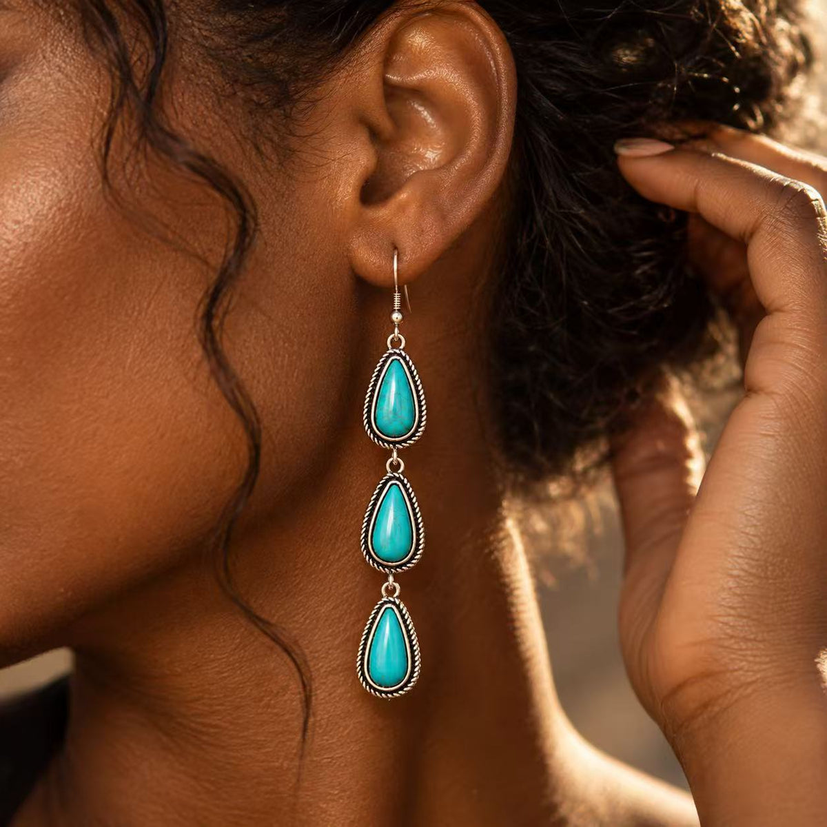 Earrings for Women, Vintage Silver Tone Statement Drop Earrings, Festival Vacation Jewelry Gift